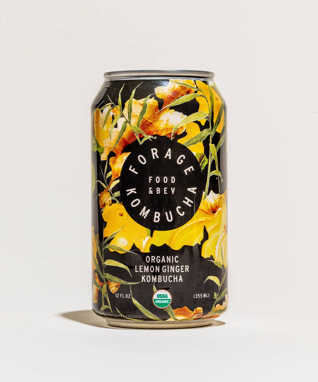 FORAGE Lemon Ginger Kombucha – Citrus Spice with Probiotics