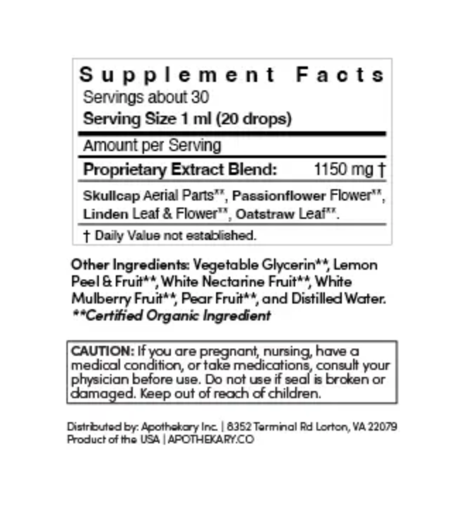 Apothekary Take the Edge Off® Herbal Tincture | Non-Alcoholic White Wine Alternative