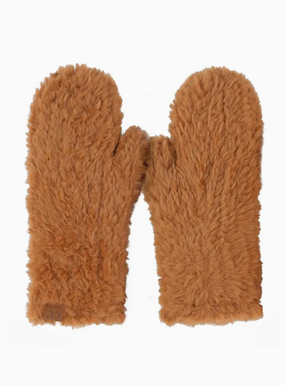 CC FAUX FUR MITTENS