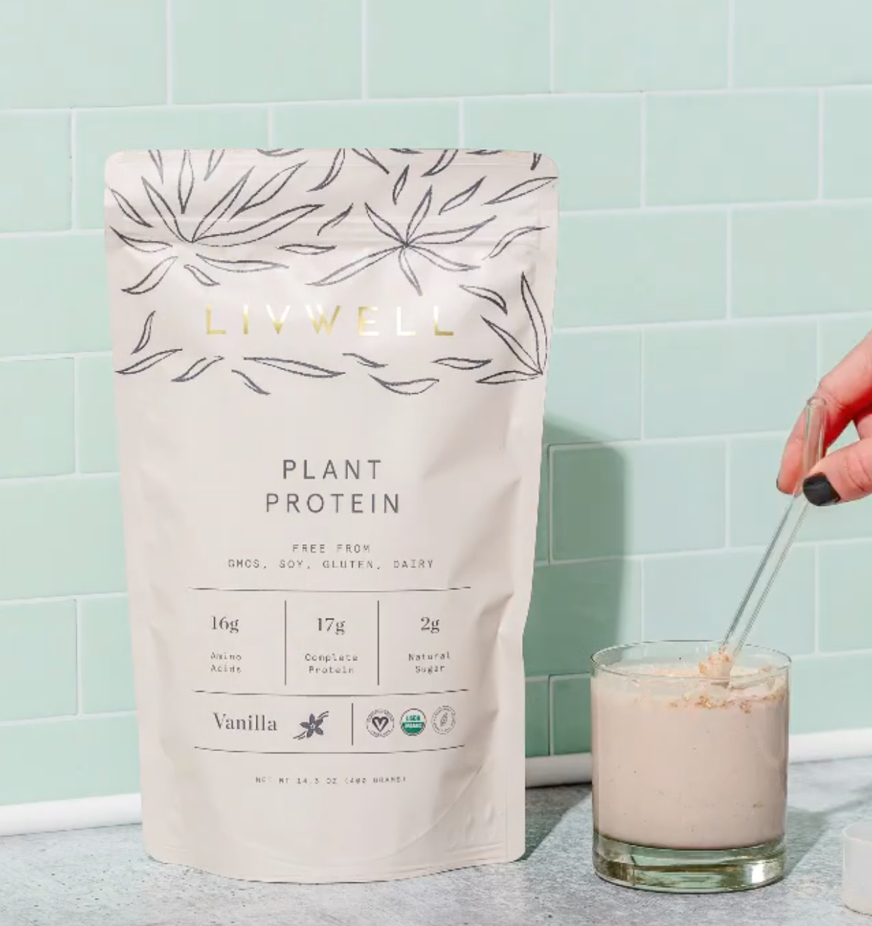 LivWell Vanilla Bean Protein Blend – Plant-Based Smooth + Clean