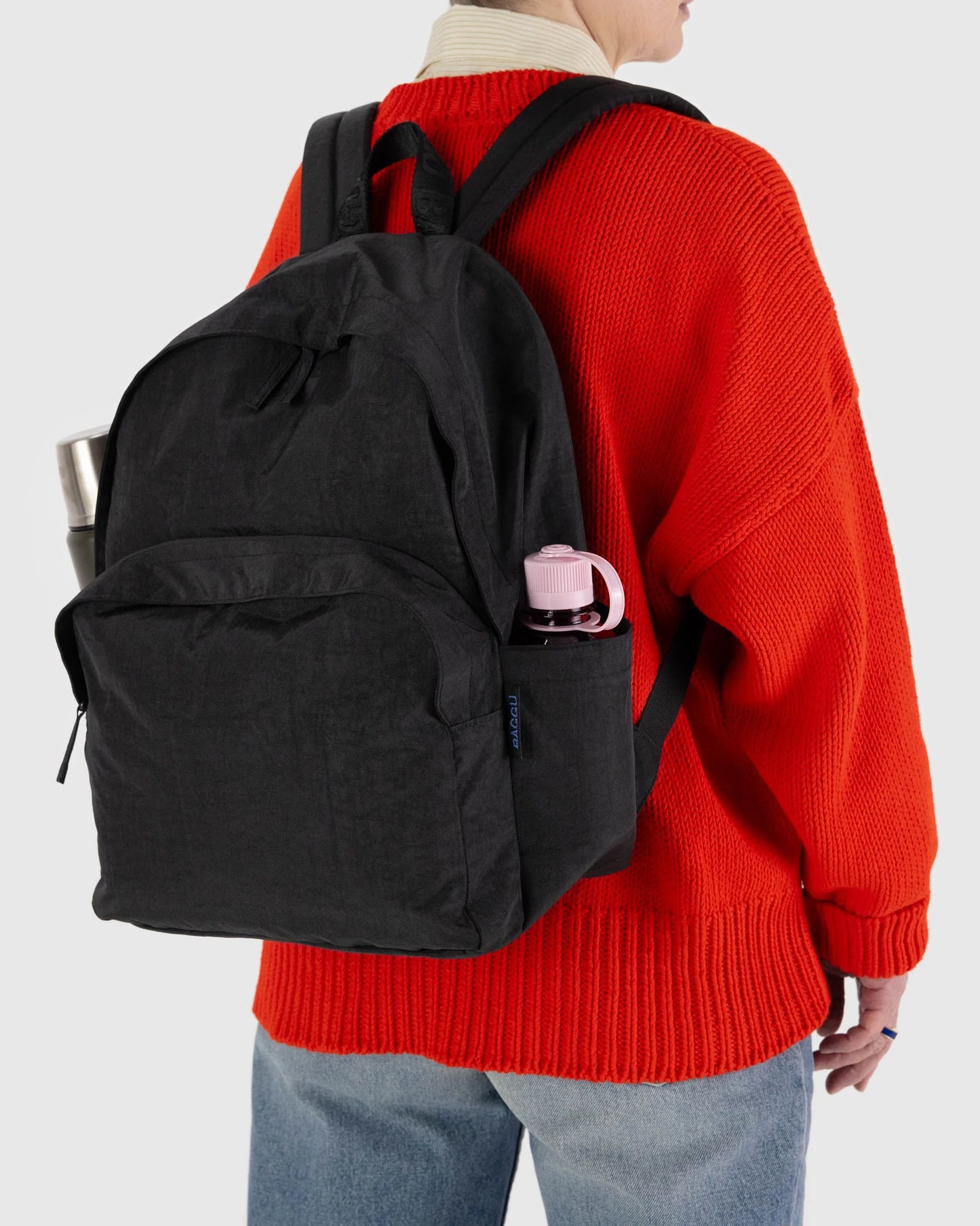 baggu drawstring backpack fit laptop Baggu Recycled Everyday Backpack with Laptop Sleeve