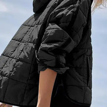 PRE-ORDER: QUILTED PULLOVER JACKET WITH HOOD