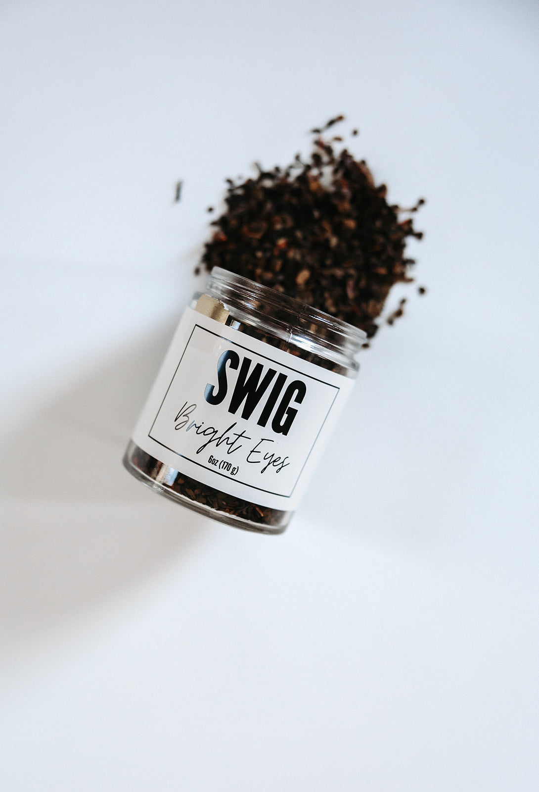 Swig Tea Bright Eyes energizing tea blend in jar by The Goodery