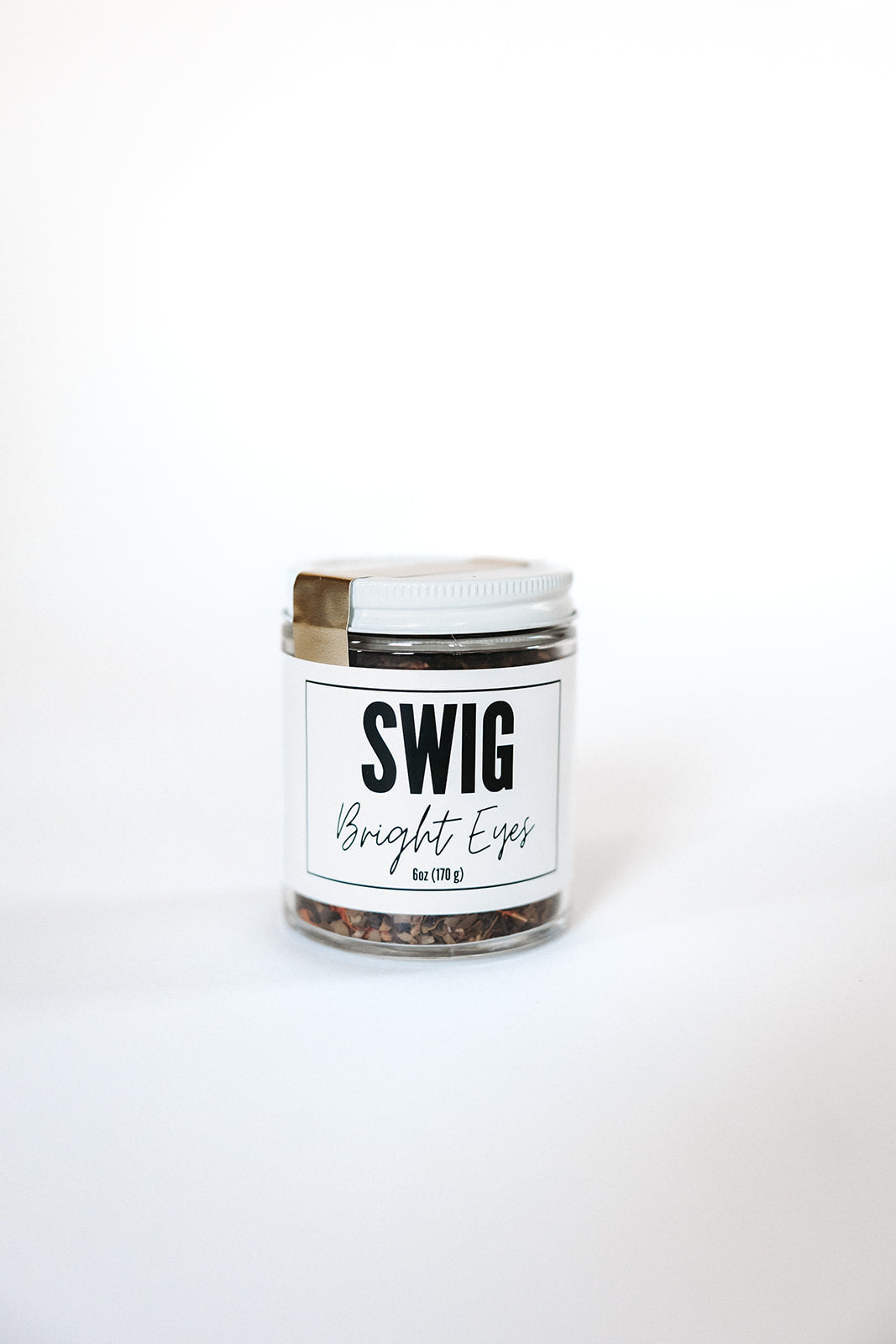 Swig Tea Bright Eyes energizing tea blend in glass jar by The Goodery
