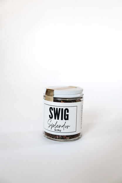 Swig Tea Splendor loose leaf tea in glass jar by The Goodery