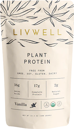 LivWell Vanilla Bean Protein Blend – Plant-Based Smooth + Clean
